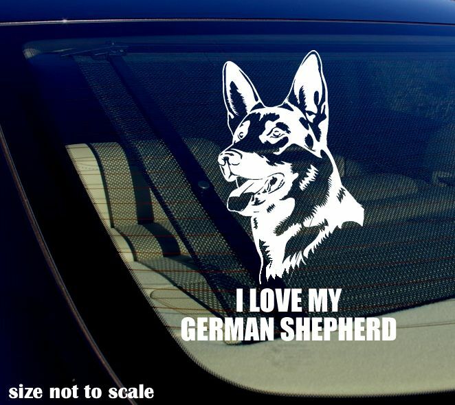 german shepherd car decal