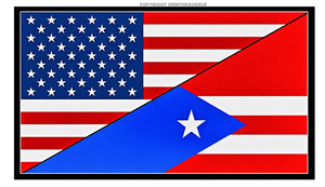 USA American Puerto Rico World Flag Country Vinyl Sticker Decal 3.5" - OwnTheAvenue