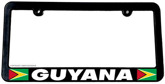 Guyana World Country Flag Car Truck Auto License Plate Frame