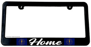 Home Indiana Flag Car Truck Auto License Plate Frame