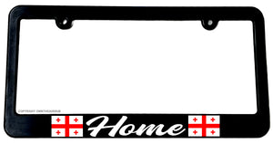 Home Georgia Flag Car Truck Auto License Plate Frame