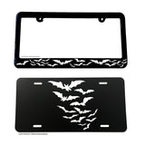 x2 Bats Flying Goth Halloween Spooky Horror Vampire V01 License Plate Frame