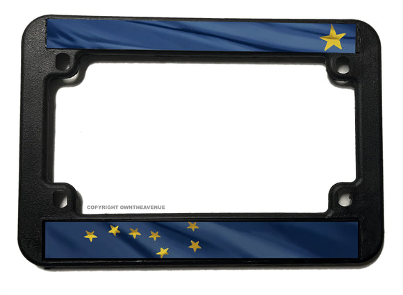 Alaska AK Flag Original Style Motorcycle License Plate Frame