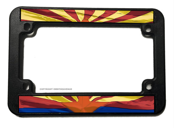 Arizona AZ Flag Vintage Style Motorcycle License Plate Frame