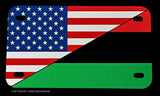 USA American Africa African World Country Flag Motorcycle Metal License Plate