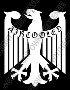 Air Cooled Eagle German Germany Euro Vinyl Sticker Decal 5" Inches - OwnTheAvenue