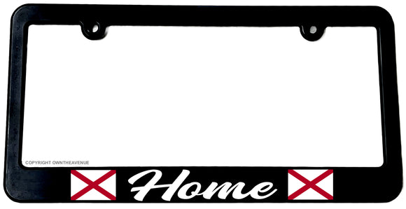 Home Alabama Flag Car Truck Auto License Plate Frame