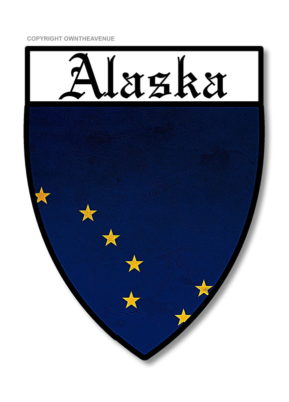 Alaska Badge Logo Vintage Style Car Truck Vinyl Sticker Decal 3.5