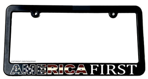 America First 2nd Amendment American Flag USA Car Truck Slim License Plate Frame - OwnTheAvenue