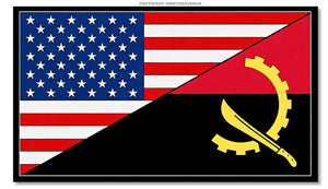 USA American Angola World Flag Country Vinyl Sticker Decal 3.5" - OwnTheAvenue