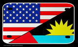USA American Antigua Antiguan World Country Flag Motorcycle Metal License Plate