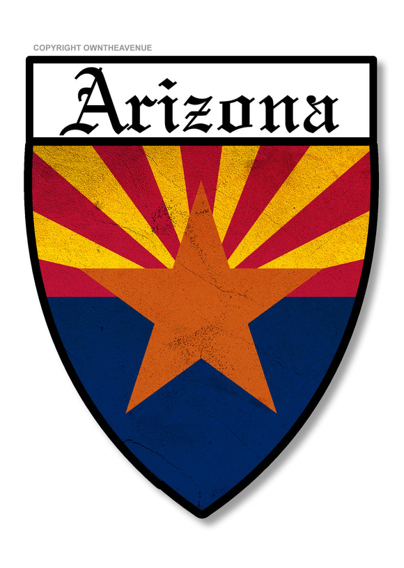 Arizona Badge Logo Vintage Style Car Truck Vinyl Sticker Decal 3.5