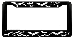 Bats Flying Goth Halloween Spooky Horror Vampire V01 License Plate Frame