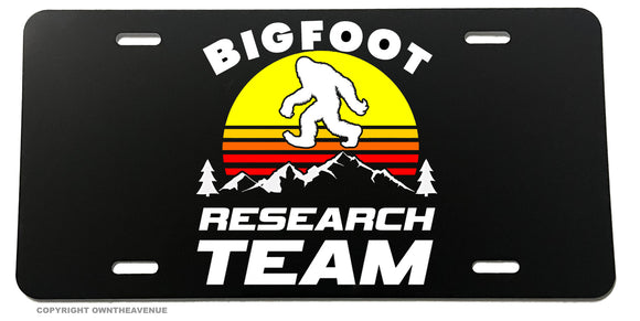 Bigfoot Research Team Vintage Style Synth Wave License Plate