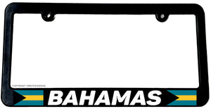 Bahamas World Flag Country Car Truck Auto License Plate Frame