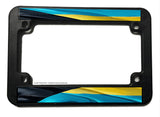 Bahamas World Wavey Flag Country Model 2 Motorcycle License Plate Frame