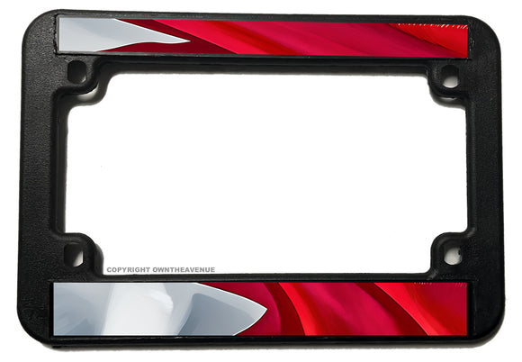 Bahrain Wavey Style World Country Flag Motorcycle License Plate Frame