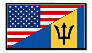 USA American Barbados World Flag Country Vinyl Sticker Decal 3.5" - OwnTheAvenue