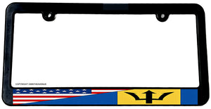 USA American Barbados World Flag Country License Plate Frame - OwnTheAvenue