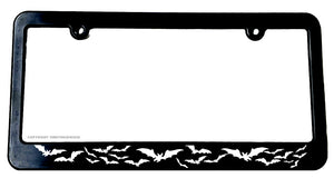 Bats Flying Goth Halloween Spooky Horror Vampire License Plate Frame - OwnTheAvenue