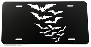 Bats Flying Goth Halloween Spooky Horror Vampire License Plate Cover - OwnTheAvenue