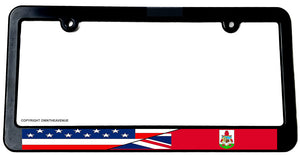 USA American Bermuda World Flag Country License Plate Frame - OwnTheAvenue