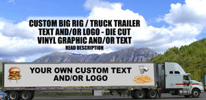 x2 Custom Printed Big Rig Trailer Truck Vinyl Decal Die-cut Sign Sticker Logo - OwnTheAvenue