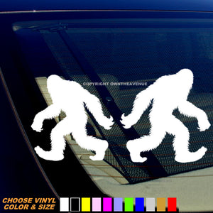 Left & Right Facing Bigfoot Car Truck Laptop Bumper Vinyl Decal Stickers - 2 Pack