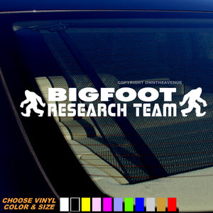 Bigfoot Research Team Funny Joke Car Laptop Bumper Window Decal Sticker