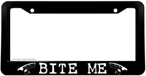 Bite Me Fishing Funny Joke Gag Prank License Plate Frame - OwnTheAvenue