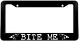 Bite Me Fishing Funny Joke Gag Prank License Plate Frame - OwnTheAvenue