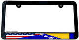 USA American Bosnia World Flag Country License Plate Frame - OwnTheAvenue