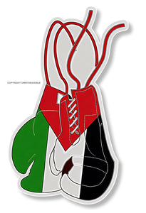 Boxing Gloves Kick Boxing JDM Palestine Flag Vinyl Sticker Decal 3.5" - OwnTheAvenue