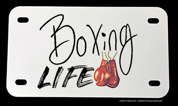 Boxing Life Vintage Style Boxer Motorcycle Metal License Plate