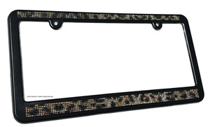 Cheetah Crystal Diamond Bling Rhinestone License Plate Frame - OwnTheAvenue