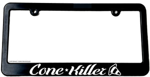 Cone Killer Track JDM Race Drift Low Funny Slim Black License Plate Frame - OwnTheAvenue