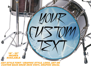 Custom Bass Drum Head Vinyl Decal Your Graphic Design Kick Decal Wrap Sticker - OwnTheAvenue