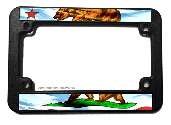 California Flag Vintage Style Motorcycle License Plate Frame