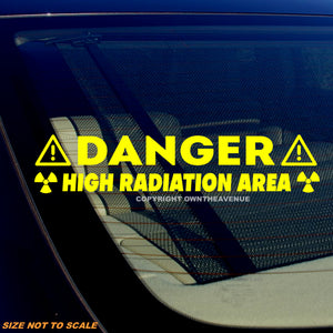 Danger High Radiation Area Safety Warning Vinyl ModelV01 Vinyl Sticker Decal - OwnTheAvenue