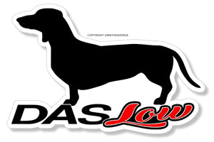 Das Low Euro JDM Funny Joke Weiner Dog Lowered Vinyl Sticker Decal 3.5" - OwnTheAvenue