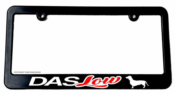 Das Low JDM Euro Slammed Lowered RWD AWD Turbo Slim Black License Plate Frame - OwnTheAvenue