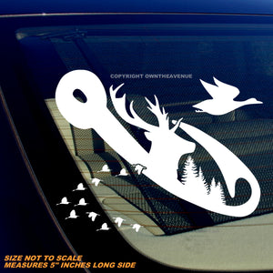 Fishing Hunting Camping Hiking Model-357 Car Truck Vinyl Decal Sticker 5"