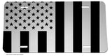 US USA Civil Peace American Flag Subdue Subdued Silver License Plate Cover - OwnTheAvenue