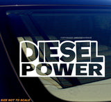 Diesel Power Turbo Blower Truck Lift Vinyl Sticker Decal 5" White - OwnTheAvenue