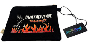 OwnTheAvenue Grim Reaper Skeleton Flames Fire Skate JDM Purse Bag Handmade