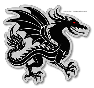 Car Bike Bumper Chinese Dragon Tattoo Style JDM Vinyl Sticker Decal 3.5" - OwnTheAvenue