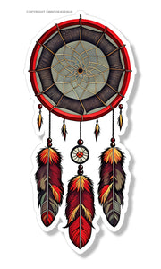 Dreamcatcher Dream Catcher Red Model V01 Car Truck Sticker Decal 4" - OwnTheAvenue