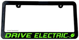 Drive Electric EV Electric Vehicle License Plate Frame ModelV01 - OwnTheAvenue