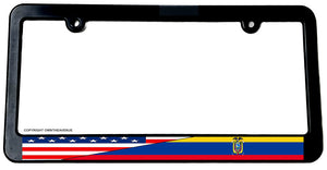 USA American Ecuador World Flag Country License Plate Frame - OwnTheAvenue