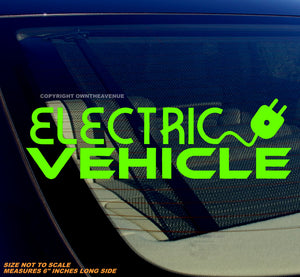 Electric Vehicle EV Car Truck Window Bumper Vinyl Sticker Decal 6" ModelV013 - OwnTheAvenue